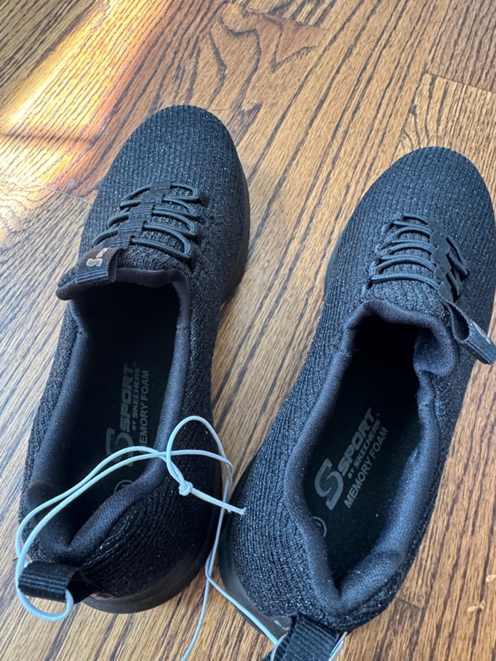 NWT! Skechers Sport Black Knit Slip-On Athletic Shoes with memory foam size 6 - Picture 7 of 8
